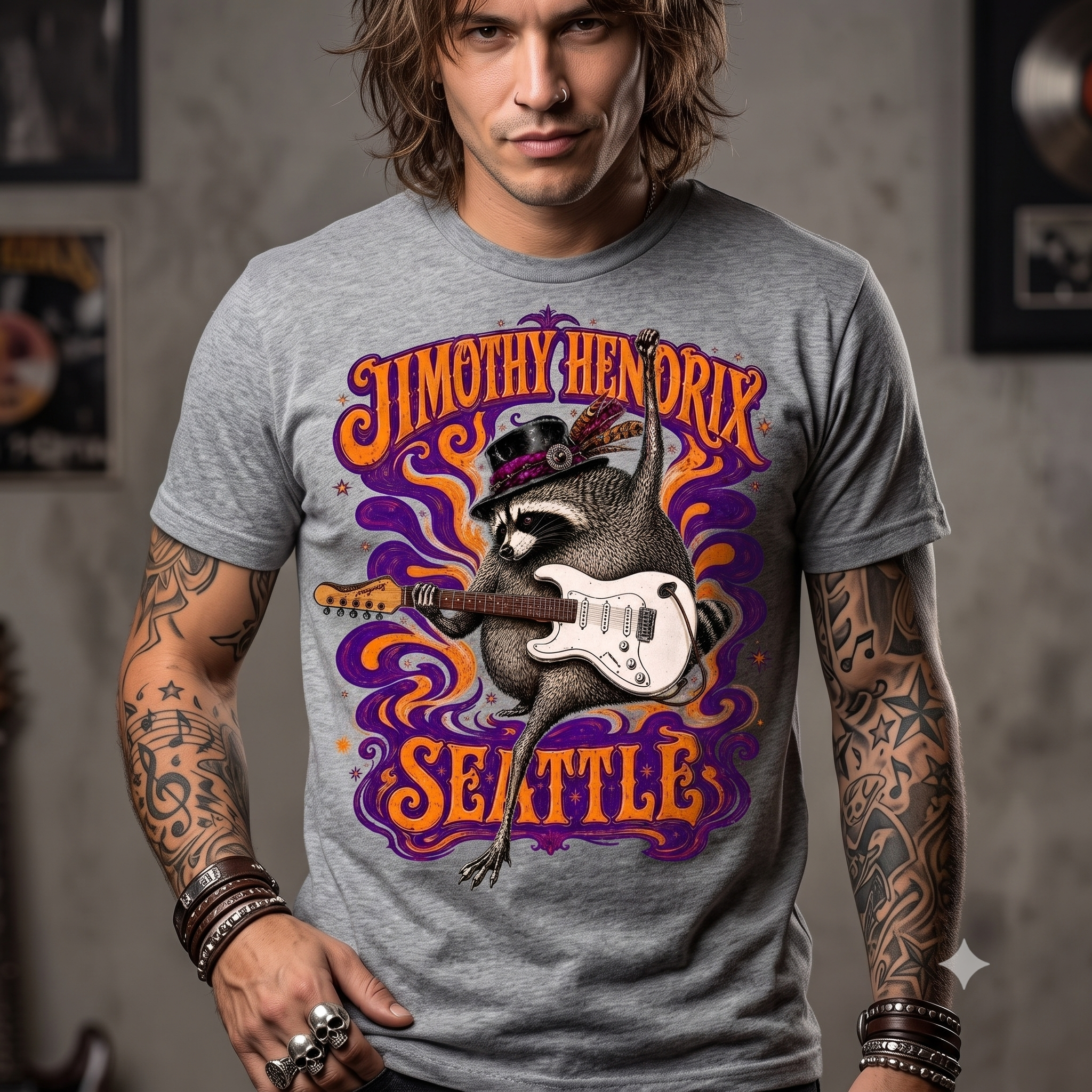 Jimothy Hendrix Short Sleeve T-Shirt