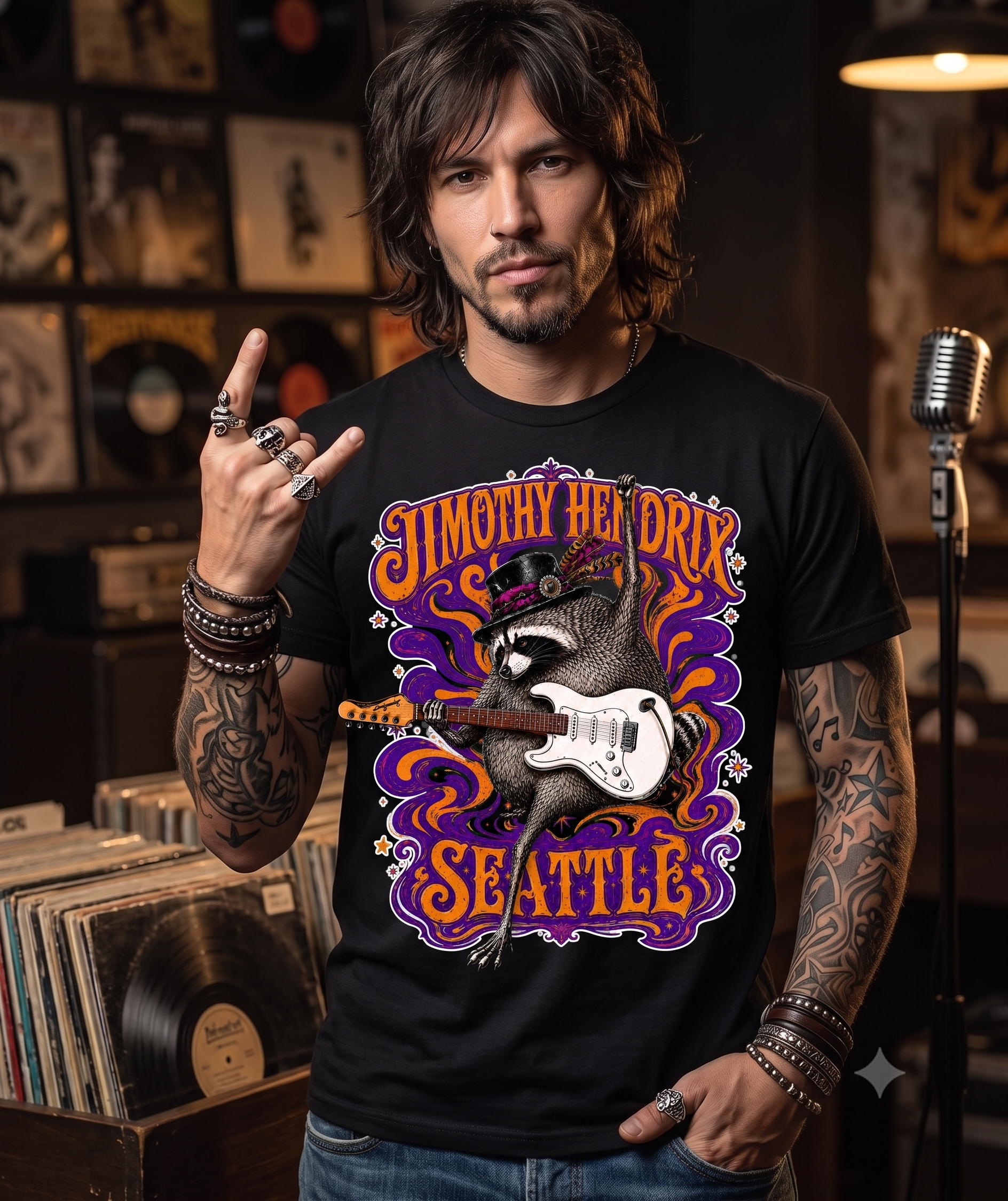 Jimothy Hendrix Short Sleeve T-Shirt